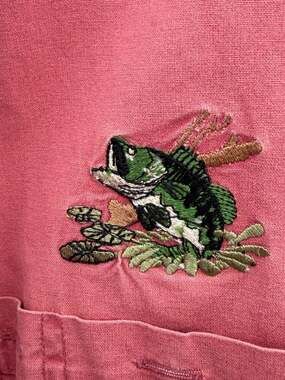 RedHead 2XL Short Sleeve Fishing Shirt Embroidered Bass